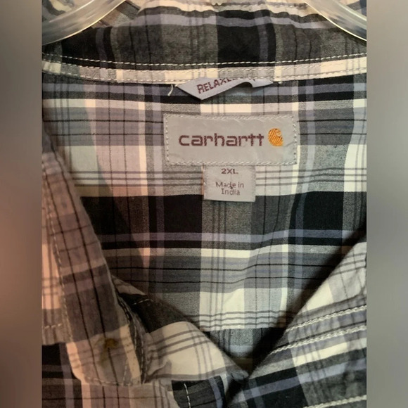 Carhartt men’s button up plaid shirt size 2XL - Picture 2 of 6